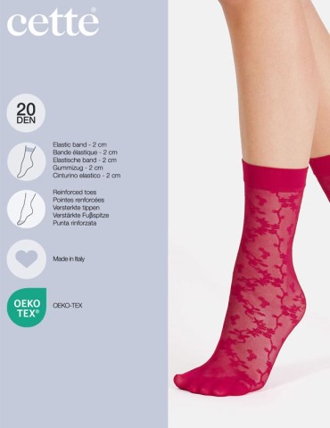 Chaussettes noires florales Pop de Cette 2