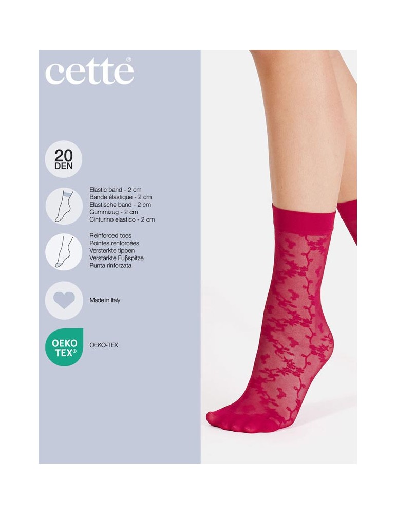 Chaussettes fuchsia Florales Pop de Cette