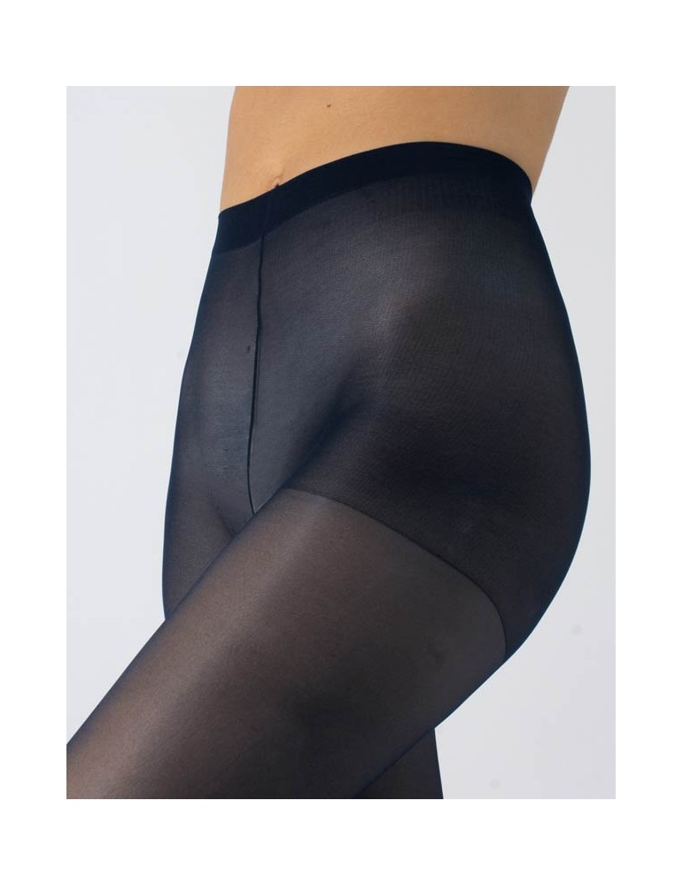 Collant semi opaque bleu noir Lucca 40D de Cette