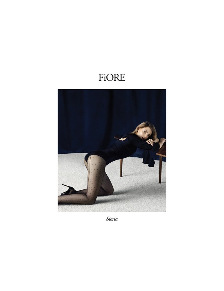 Collant pois et couture Intrigue de Fiore sur collant.fr