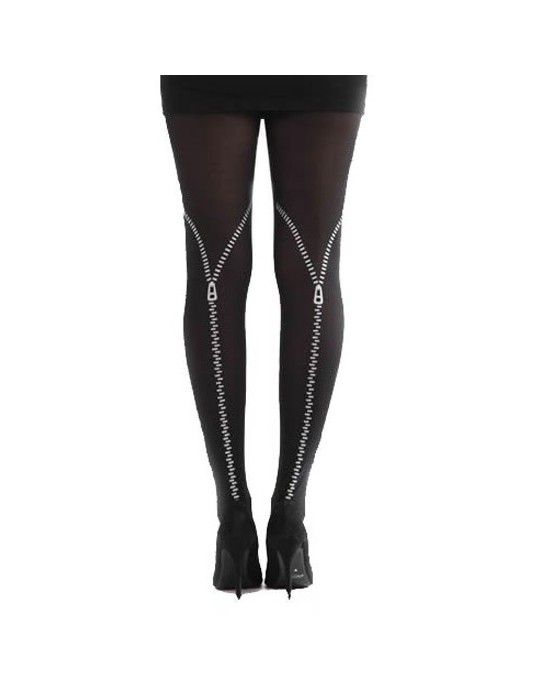 Collant Fantaisie effet Zip