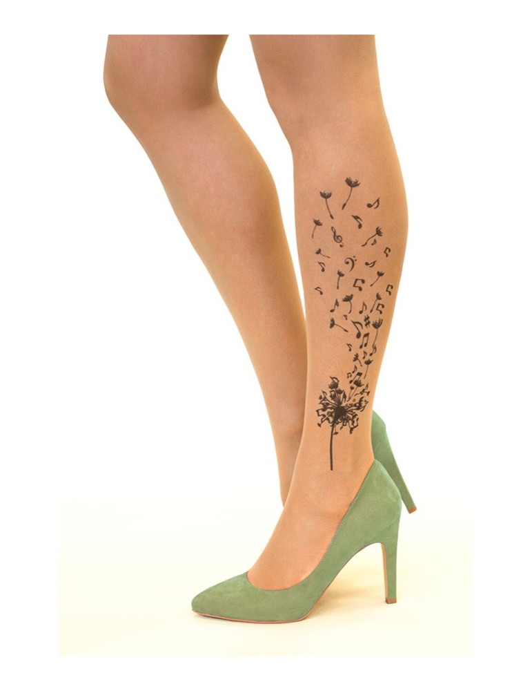 Collant effet Tatouage Musical Dandelion