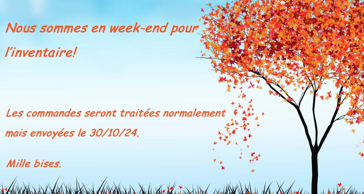 Nous sommes en week-end pour l'inventaire